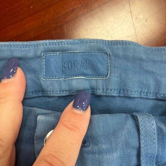 Koral Blue Stretch Skinny Jeans sz 28 (flaw) - Picture 3 of 6